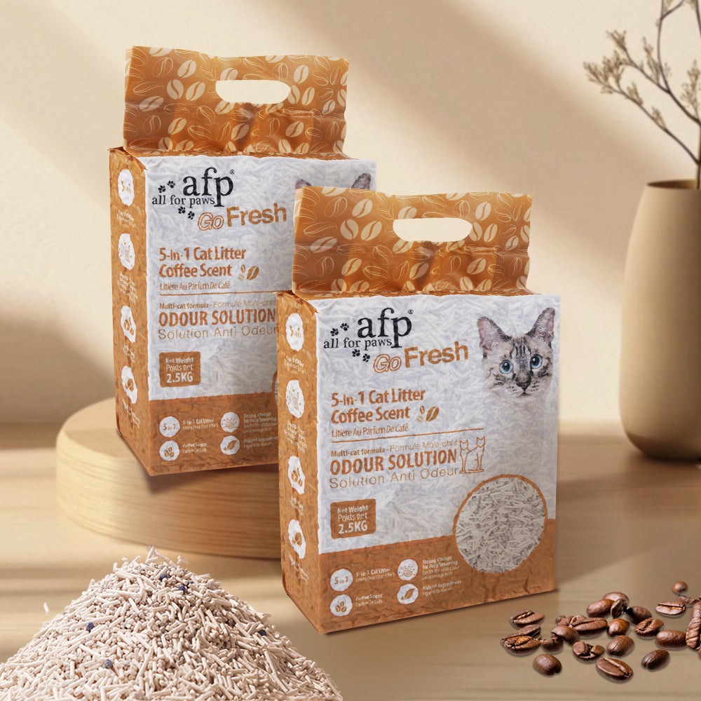 Natural 5 in 1 Mixed Clumping Cat Litter with Recycled Coffee Grounds