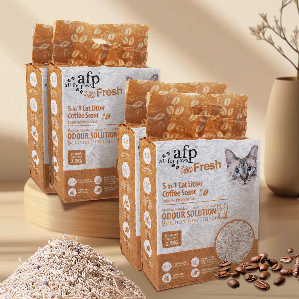 Natural 5 in 1 Mixed Clumping Cat Litter with Recycled Coffee Grounds