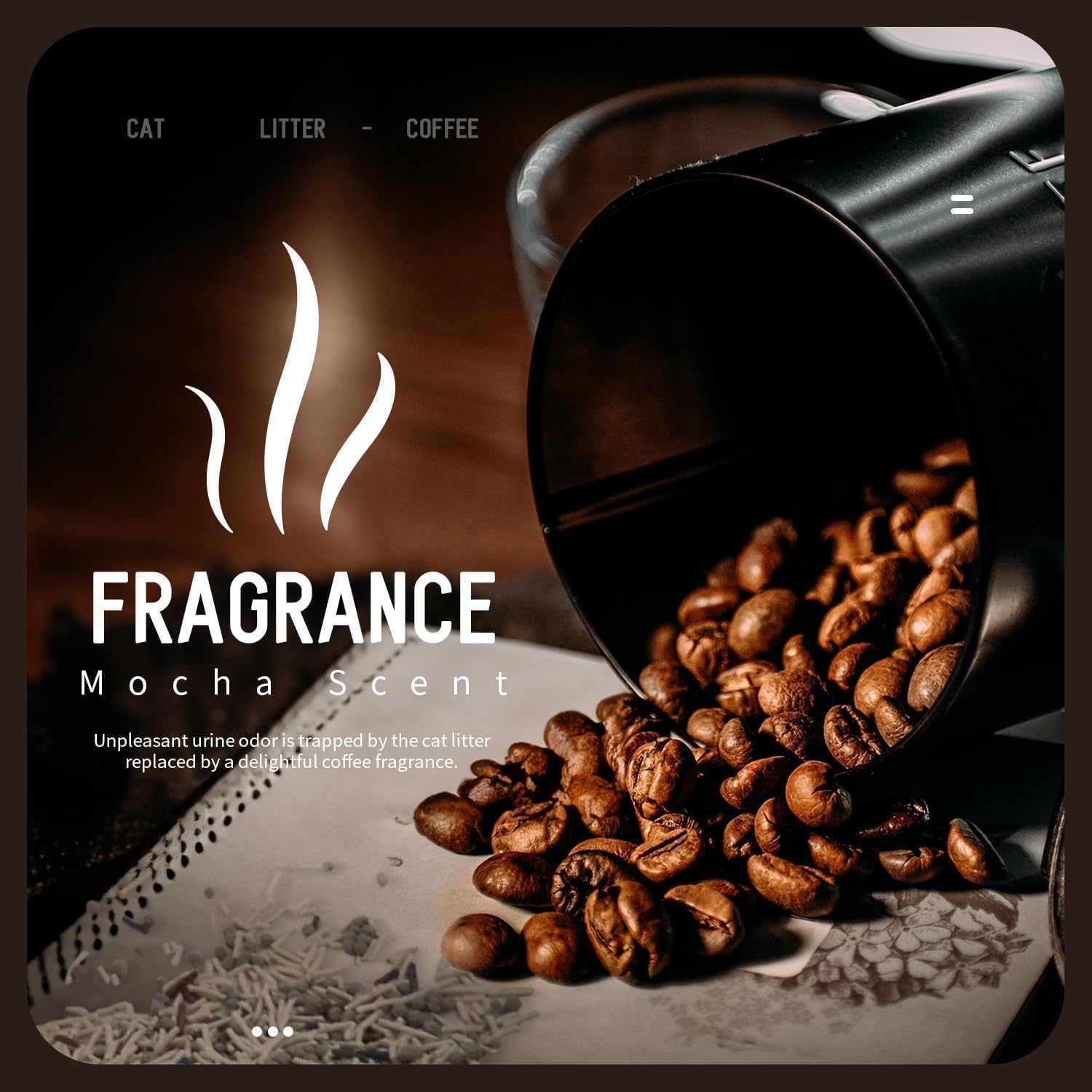 Natural 5 in 1 Mixed Clumping Cat Litter with Recycled Coffee Grounds