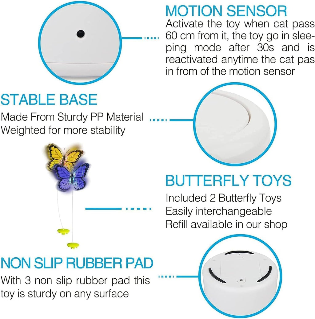 Interactives  - Motion Activate Cat Toys Butterfly Flutter Bug