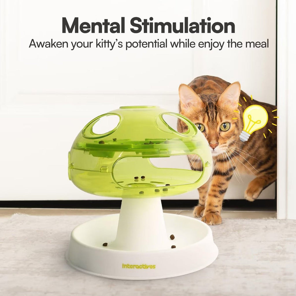 Interactives -Mushroom cat puzzle toy for Enrichmentni