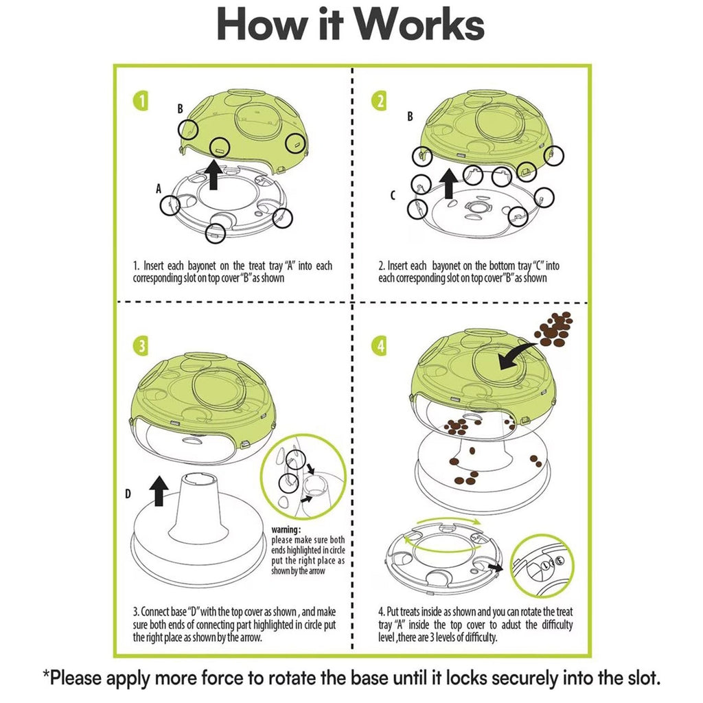 Interactives -Mushroom cat puzzle toy for Enrichmentni
