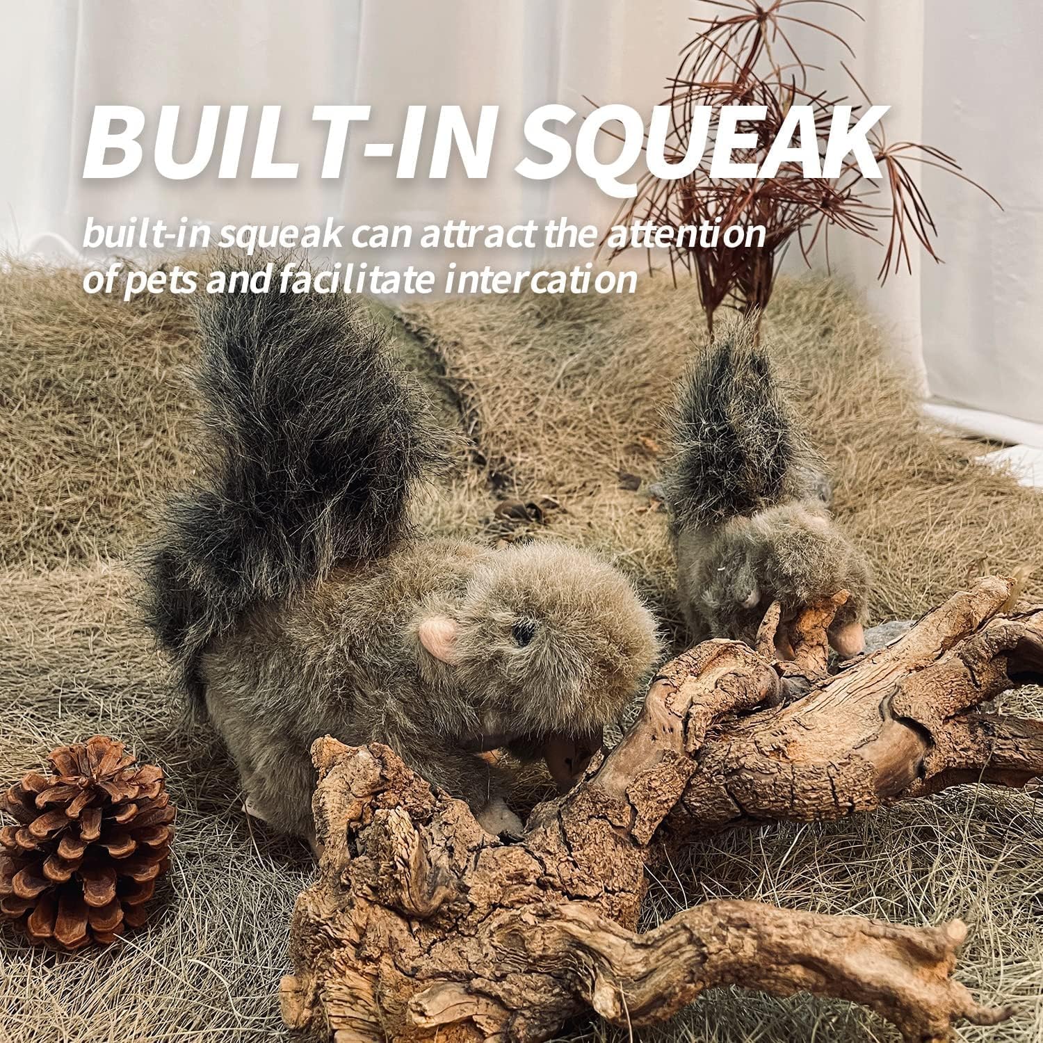 Classic Dog Toys - Squeaky Dog Squirrel Toys for Dogs