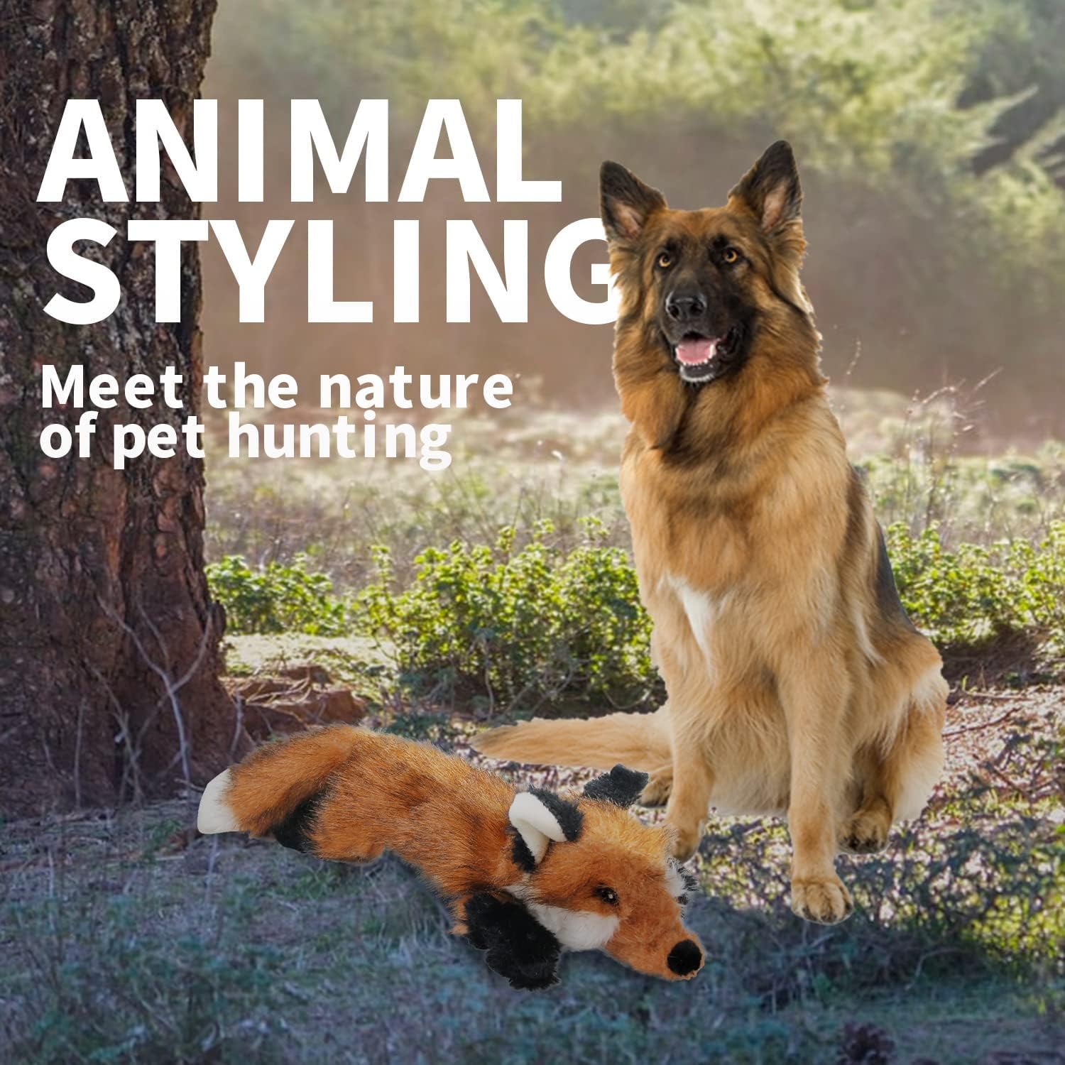 Classic - Dog Toys - Squeaky Dog Fox Toys for Dogs