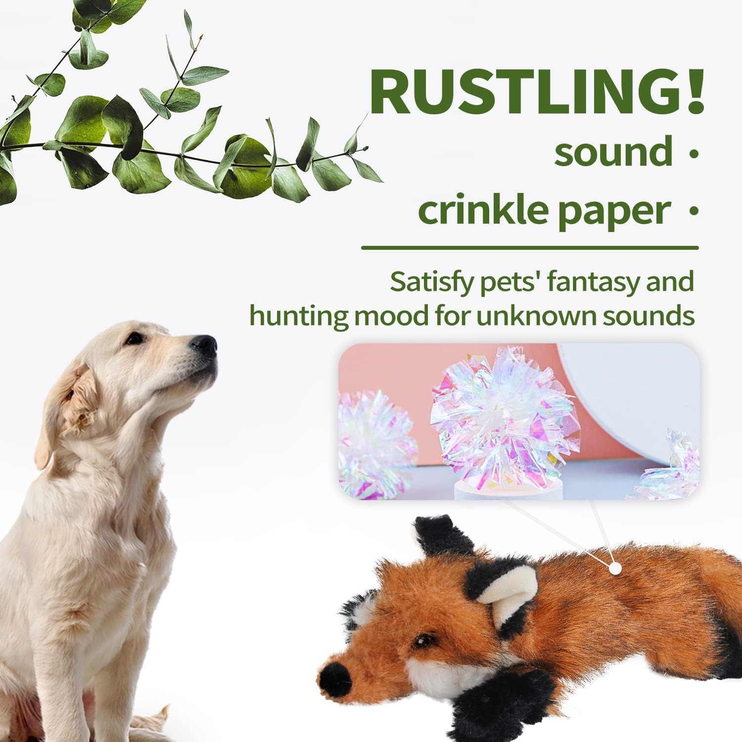 Classic - Dog Toys - Squeaky Dog Fox Toys for Dogs