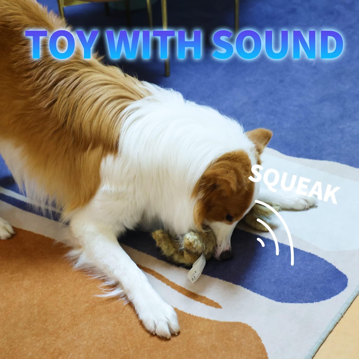 Classic - Dog Toys - Squeaky Dog Brown Rabbit Toys for Dogs - L