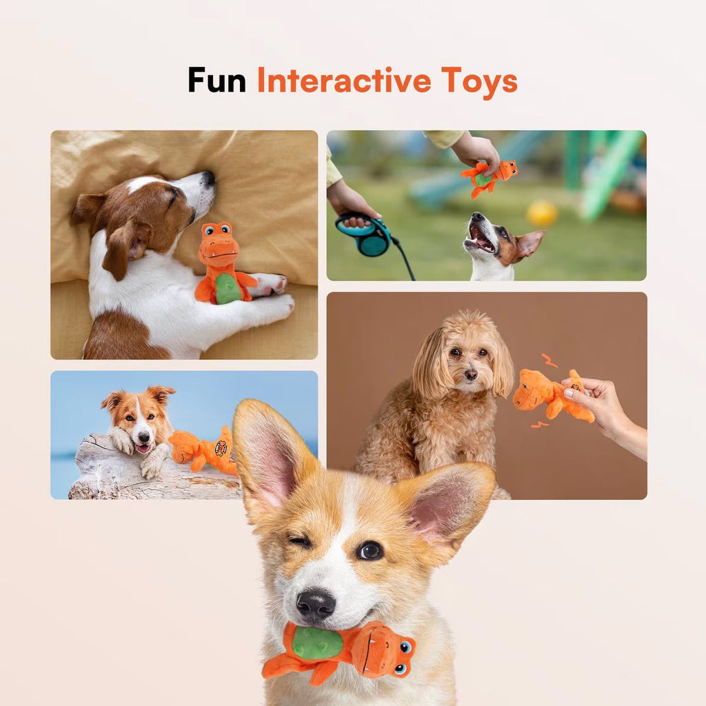 My T-Rex - Squeaky Dog Toys - Tim The Mini T-Rex Plush Dog Toy with Crinkle Paper - S