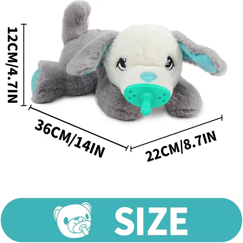 Pups - Puppy Soothing Heartbeat Warm Bear Comfort Dog Sleep Aid Plush Toy - Pacifier Buddy