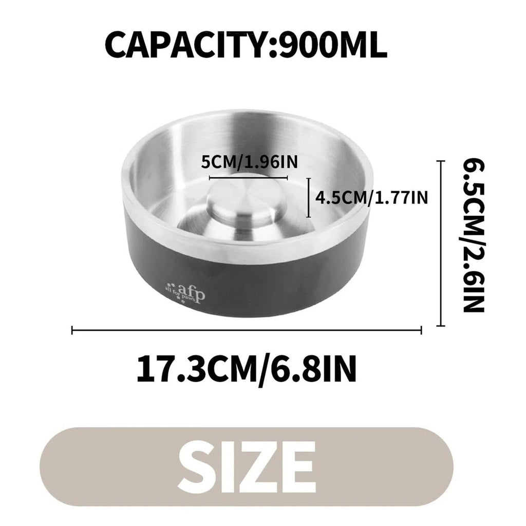 Lifestyle 4 Pets - Slow Feeding Stainless Bowl M