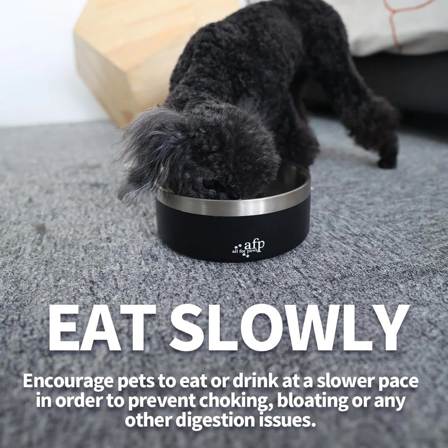 Lifestyle 4 Pets - Slow Feeding Stainless Bowl M
