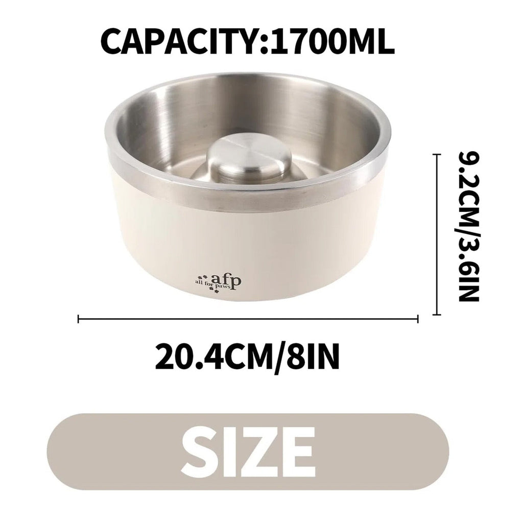 Lifestyle 4 Pets - Slow Feeding Stainless Bowl L