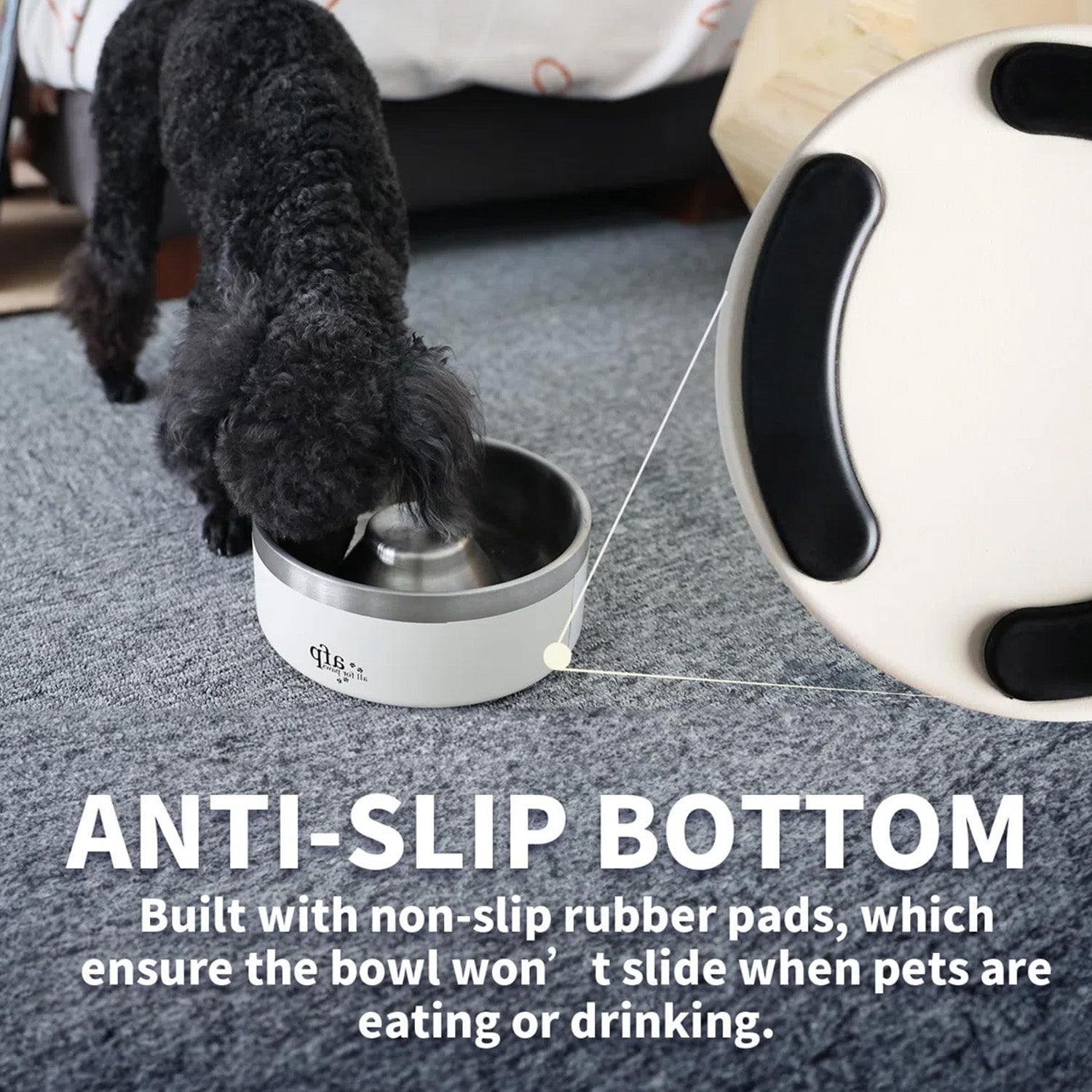 Lifestyle 4 Pets - Slow Feeding Stainless Bowl L