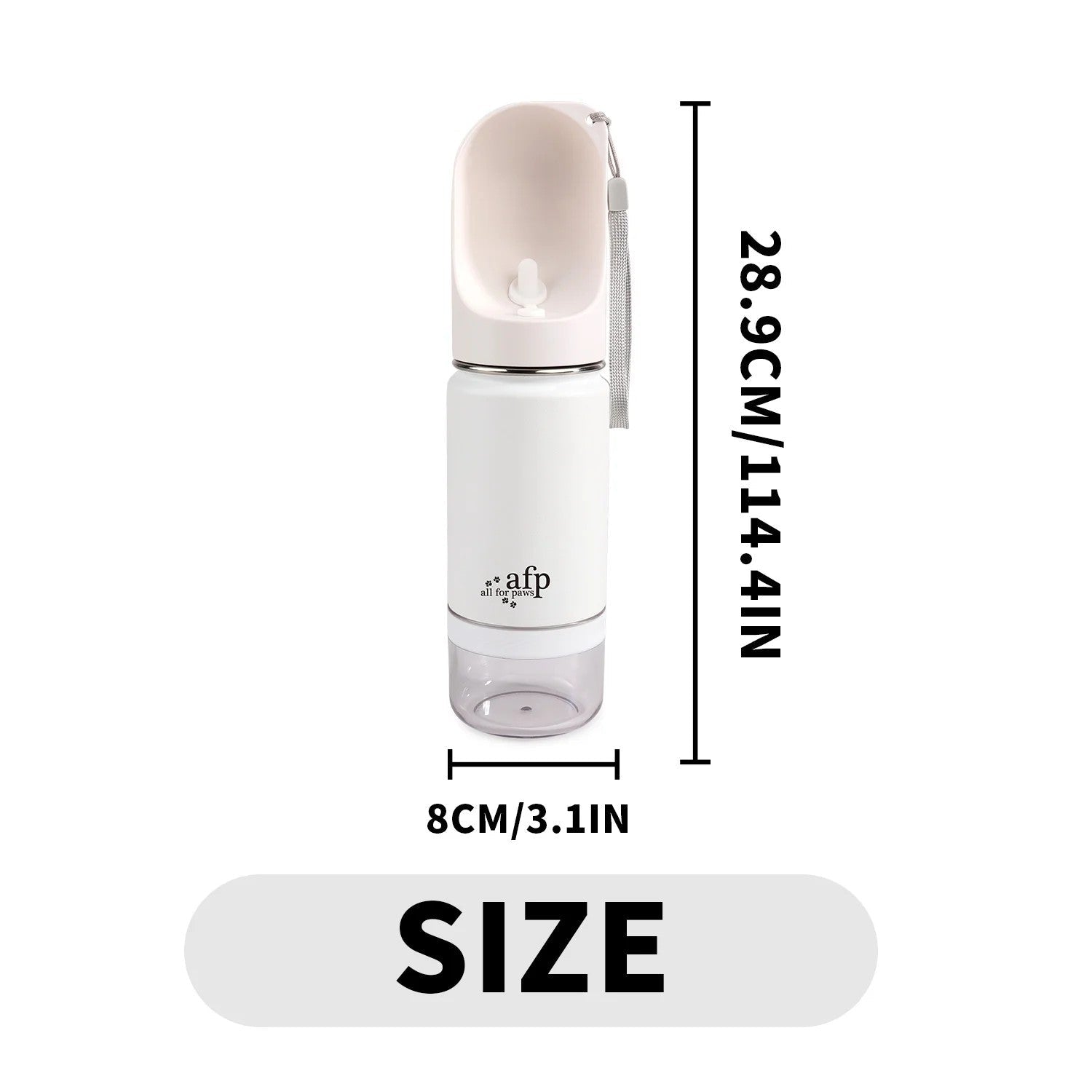 Lifestyle 4 Pets - 2-In-1 Stainless Pet Drinking Bottle -14oz