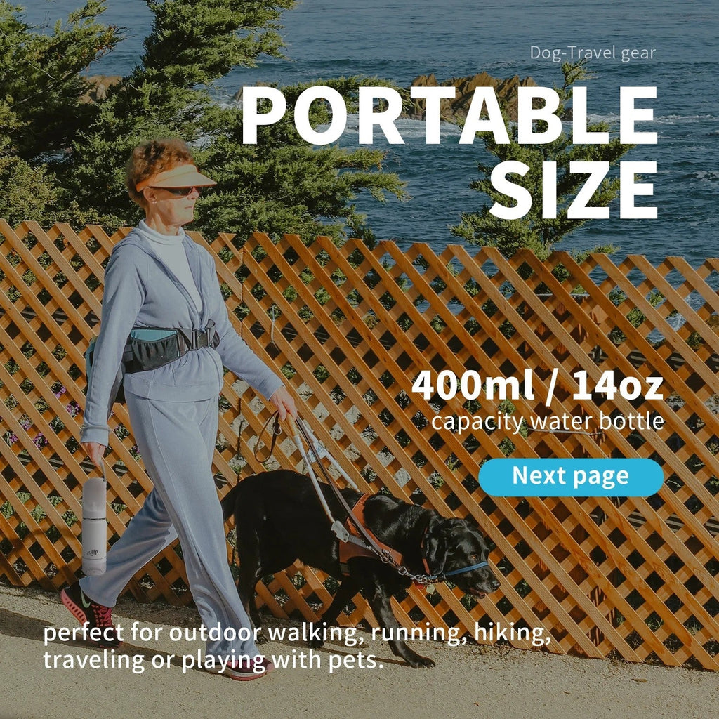 Lifestyle 4 Pets - 2-In-1 Stainless Pet Drinking Bottle -14oz