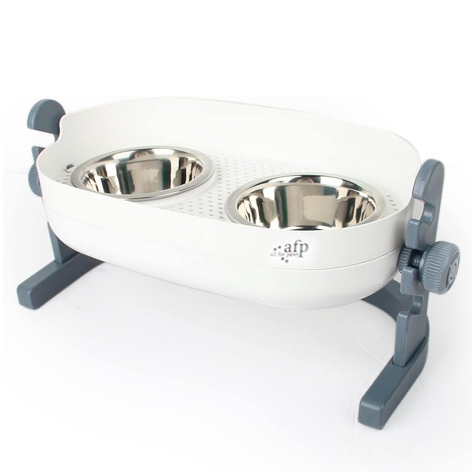 Lifestyle 4 Pet -3 In 1 Height Adjustable Stainless Steel Elevated Double Bowls