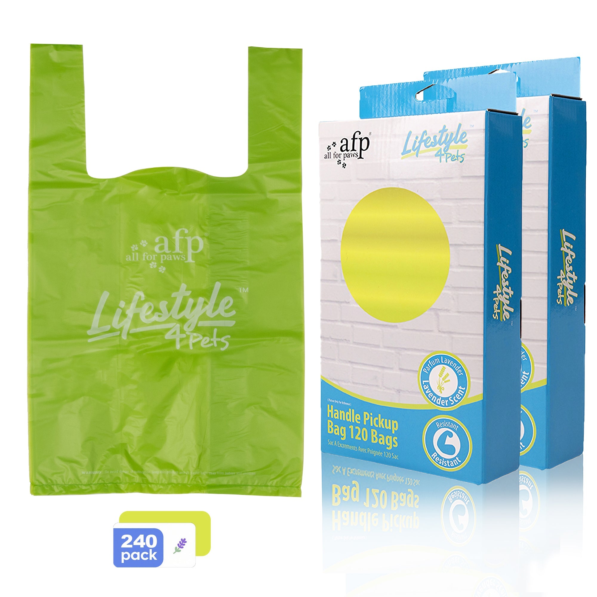 Lifestyle 4 Pets - Handle Pickup Bag 120 Bags, 2 Packs