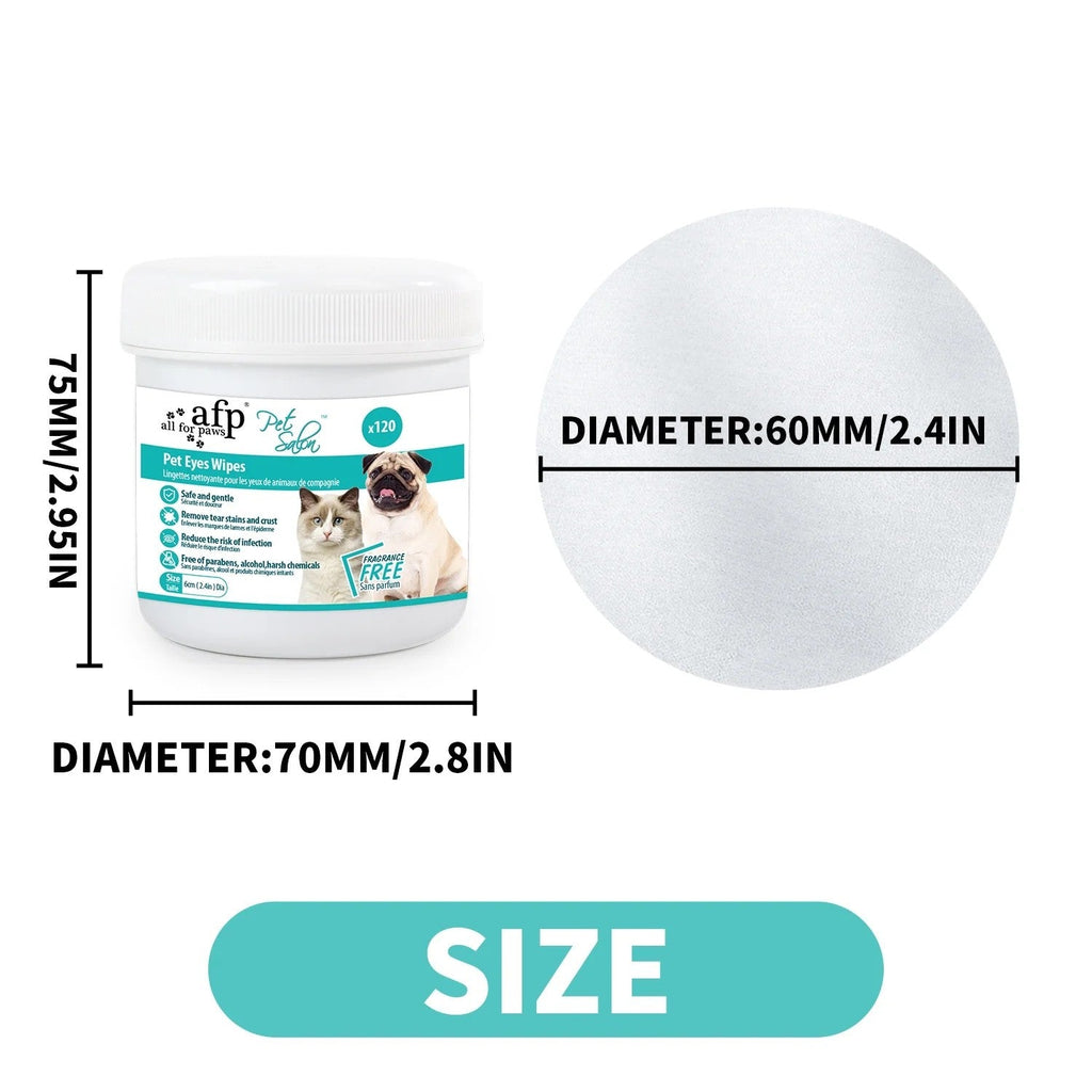 Pet Salon - Unscented Eyes/Ear Cleaning Wipes Dogs & Cats 120 cts