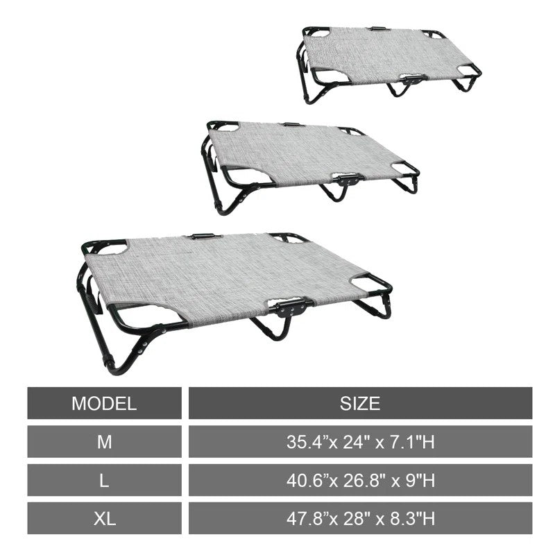 Elevated Dog Bed - Foldable Pet Beds with No Assembly for Indoor & Outdoor Use