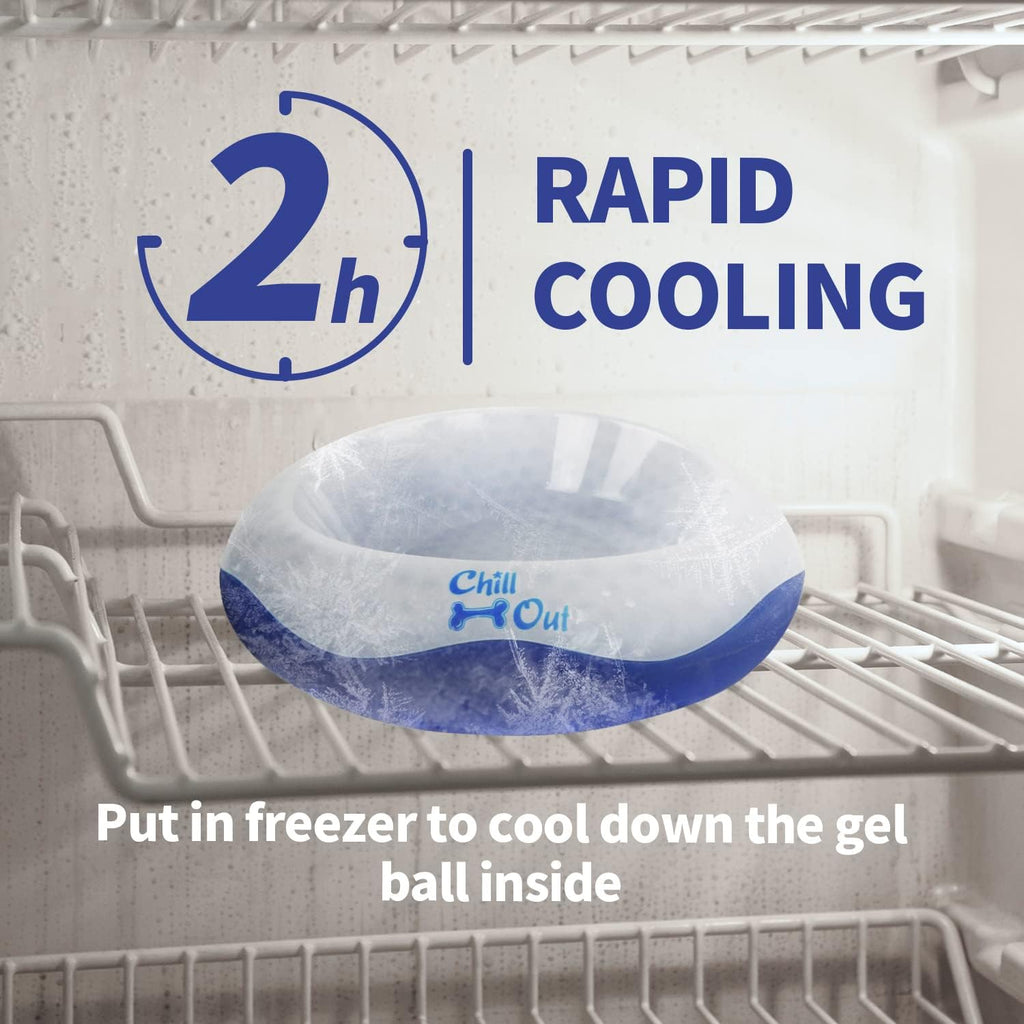 Chill Out - Dog Cooler Bowl - Pet Cooler Bowl Keeps Water Cool and Fresh for Hours