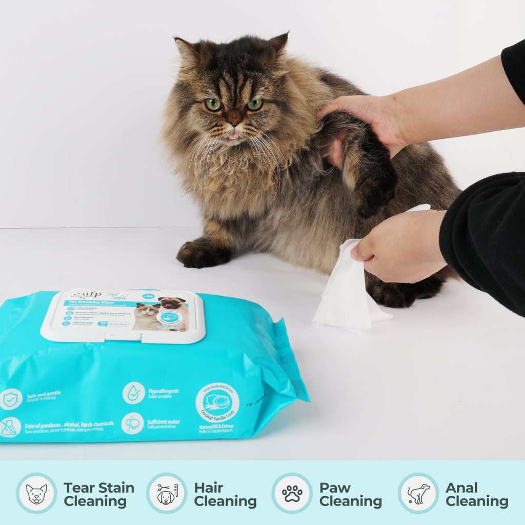 Coconut Oil Vanilla Extract Fragrance Free Alcohol-Free Pet Cleaning Wipes