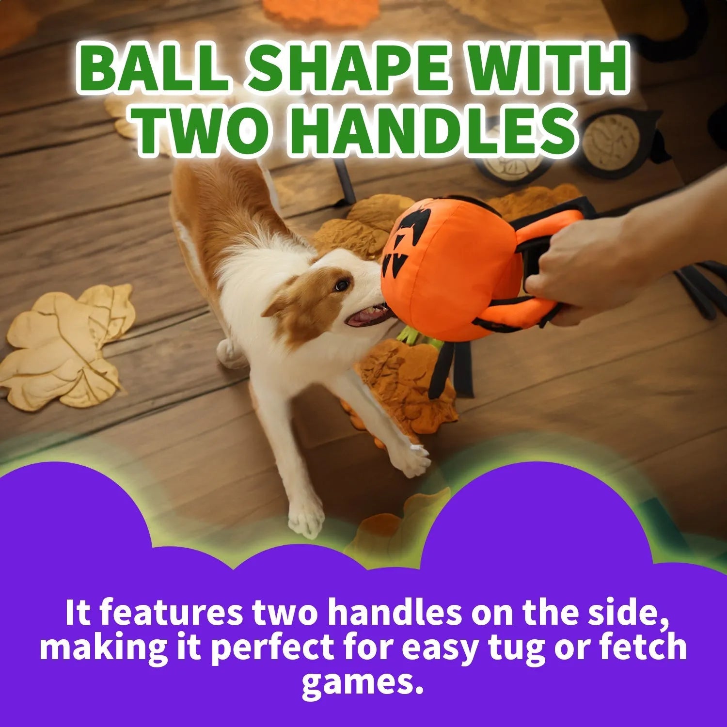 Halloween Handle Ballistic Pumpkin Ball For Dogs